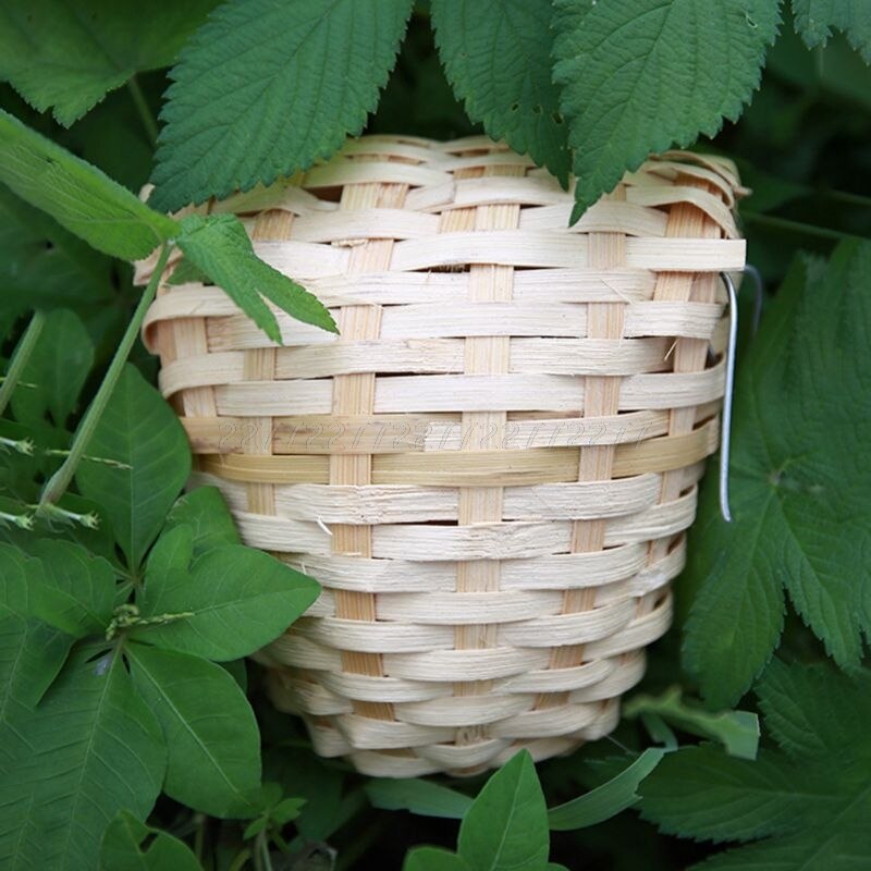 Casa de pássaro de bambu natural, feito à mão, gaiola de brinquedo, abrigo, cabana ao ar livre s18 19, dropship