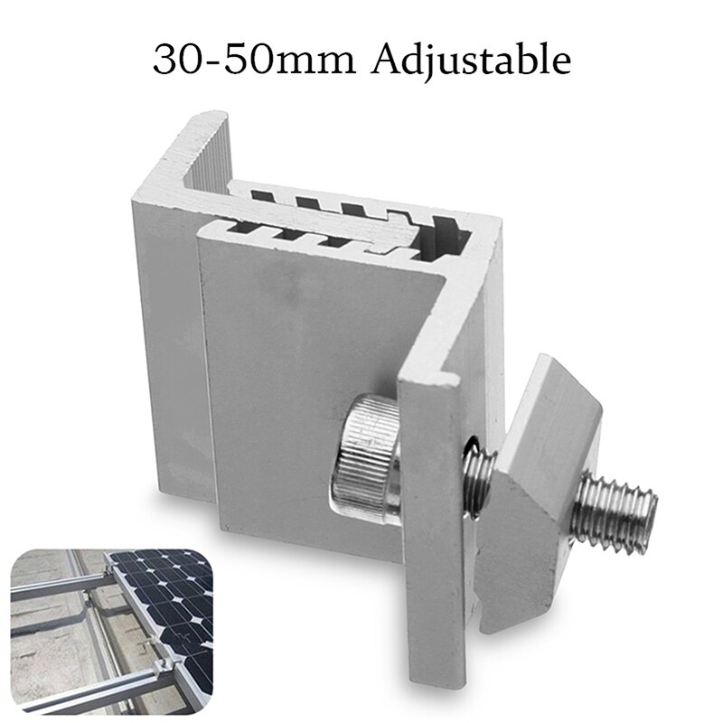 1/3/5pcs Solar Panel Mounting Clamps 35-50mm Side Pressure Solar PV Mounts Bracket Support Adjustable Solar System Accessories