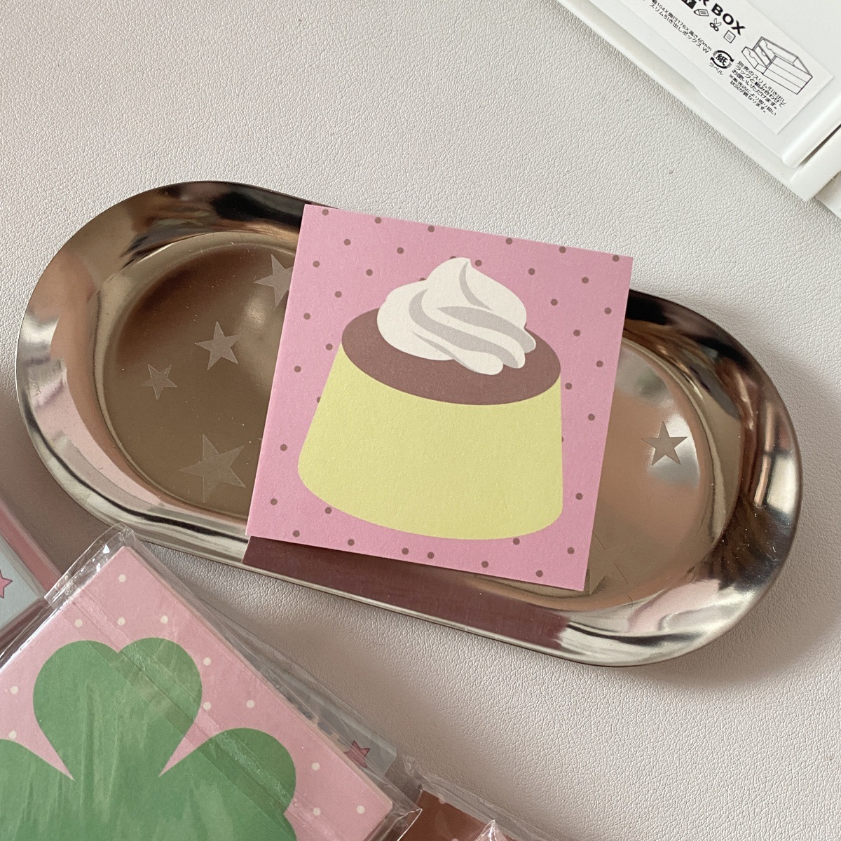 Sticky notes, cute sticky note pads, kawaii sticky notes , 50 sheets/pad: Light grey
