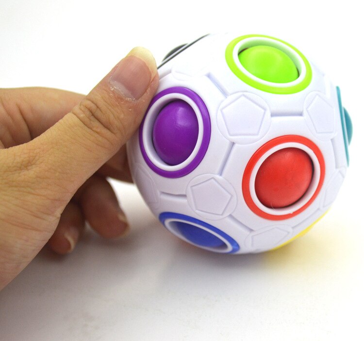 3D Spherical Rainbow 360 Cube Ball Football Cubes Puzzles Educational Kids Toys For Children Adults Learning Game Kids Toys