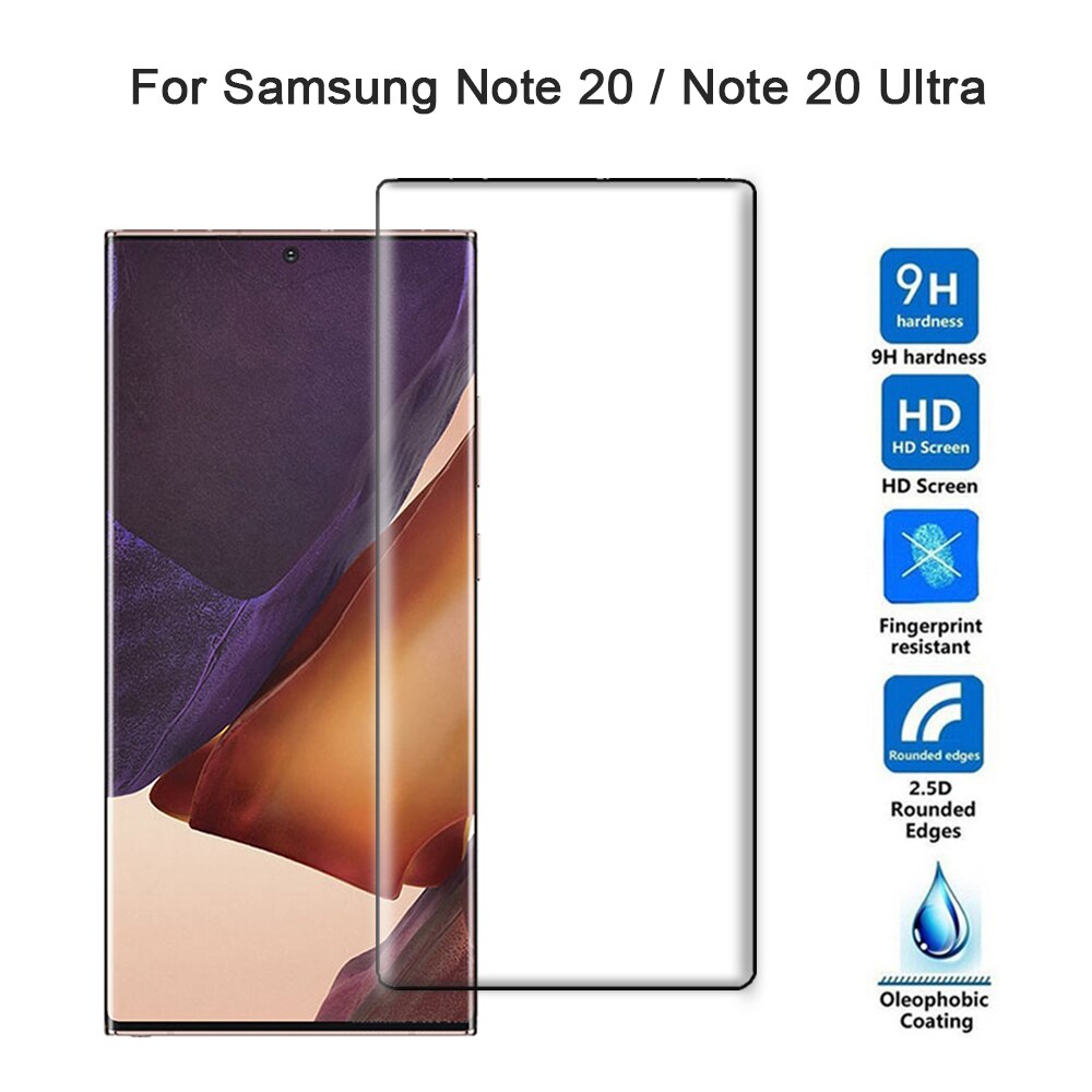 3D Beschermende Glas Voor Samsung Galaxy Note 20 Ultra 5G Gehard Glas Voor Galaxy Note 20 Screen Protector Film bubble Gratis 9H