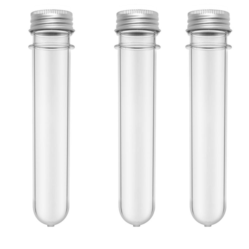 10PCS Plastic Test Tubes Clear and Transparent Candy Storage Containers with Screw Caps 40ml 10PCS #524