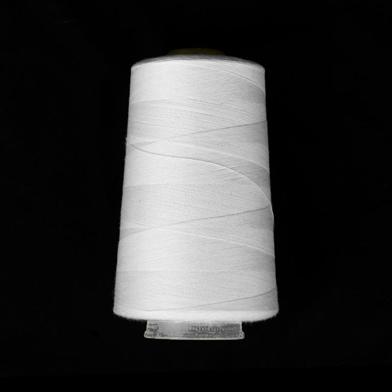 Unbleached 3000 Yards Polyester Sewing Thread for Sewing Machine (White)