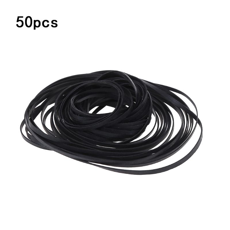 50 stk 2mm bredde universell blande kassettbånd maskinbelter assortert vanlig flat gummirem til opptakere walkman cd dvd-stasjon