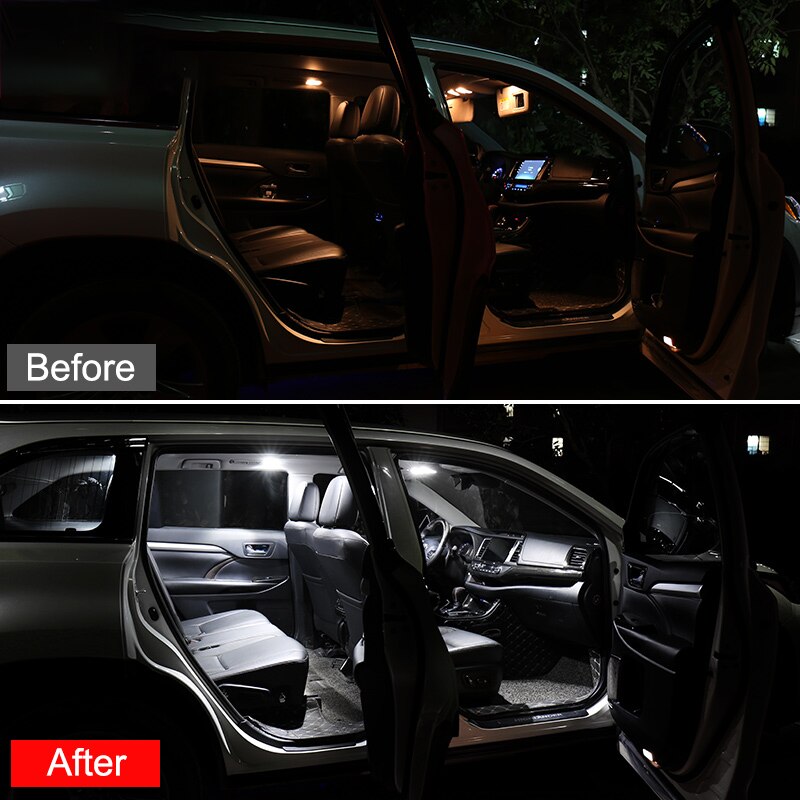 9 kpl led-auton sisävalo lukuvalo tavaratilan valot ohjaamon valon muokkaustarvikkeet toyota highlanderiin