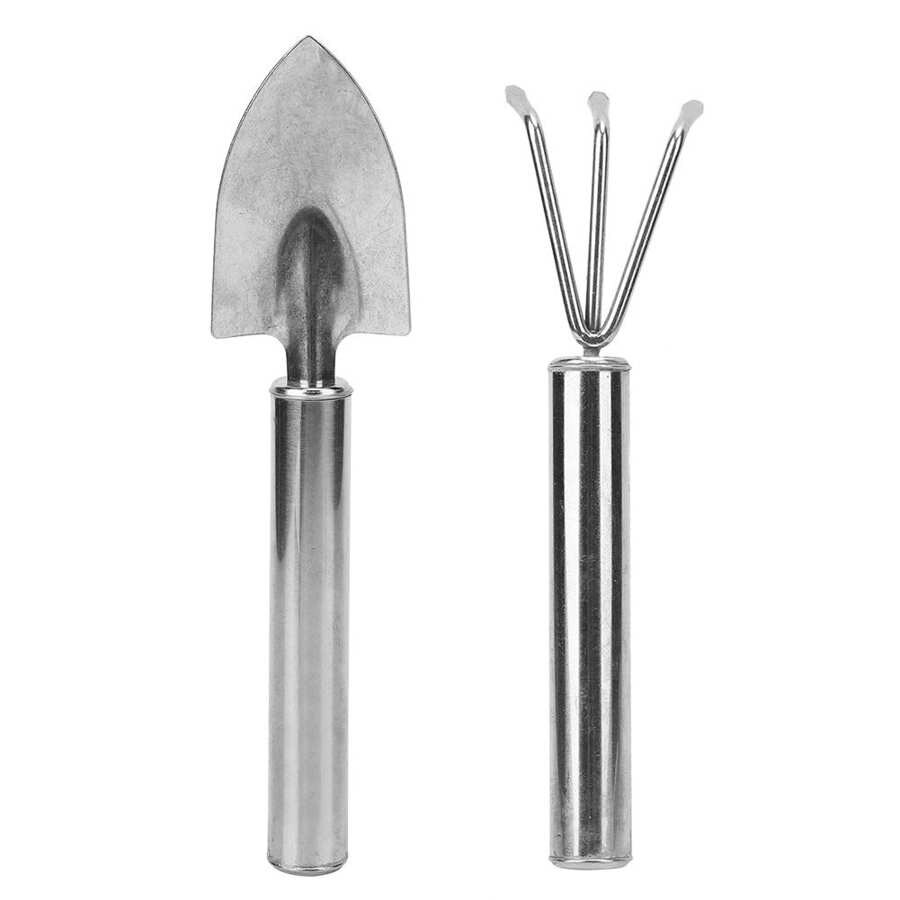 Outil de désherbage en acier inoxydable, petite pelle de jardinage, outils de jardinage, râteau, outil d'excavation, plante de fleurs, bonsaï, outil à main de jardinage
