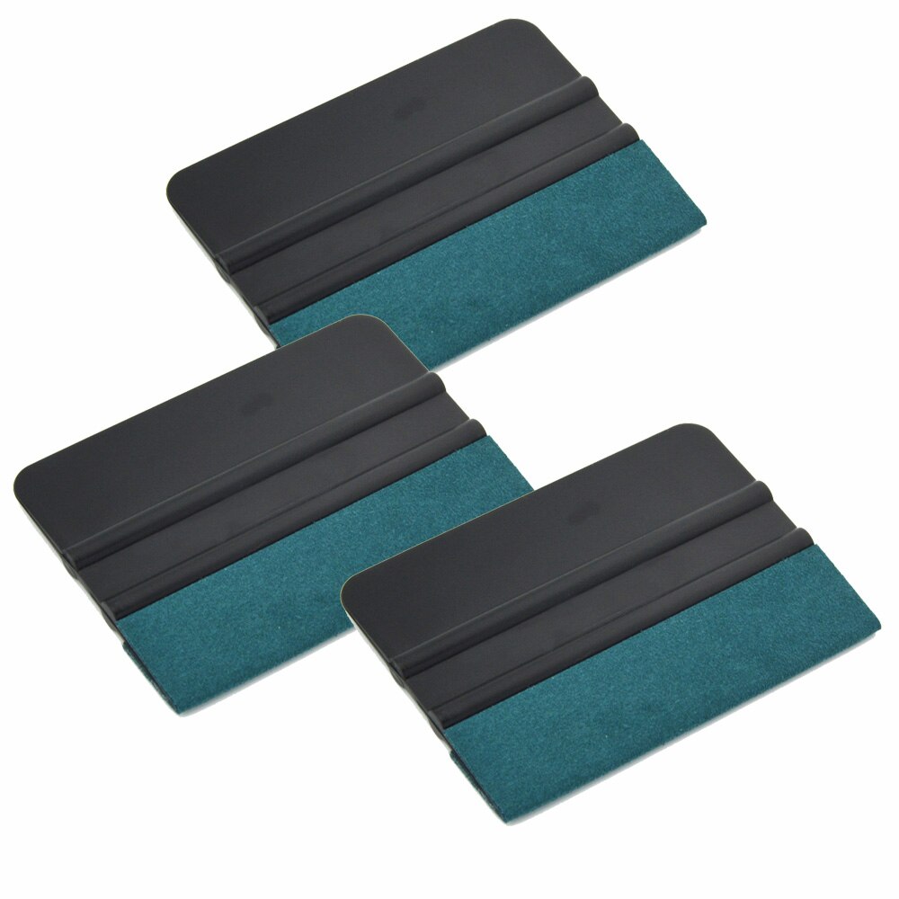 EHDIS – raclette en vinyle en Fiber de carbone pour pare-brise de voiture, essuie-glace d&#39;aquarium, grattoir de peinture, outils d&#39;emballage de Film de teinte de fenêtre, 3 pièces: Black