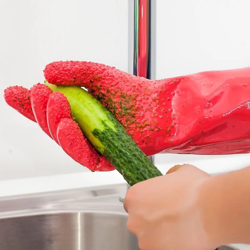 Guantes de limpieza de patatas para pelar rápidamente, herramienta de limpieza de escamas de pescado, raspador de piel de frutas y verduras, accesorios para el hogar