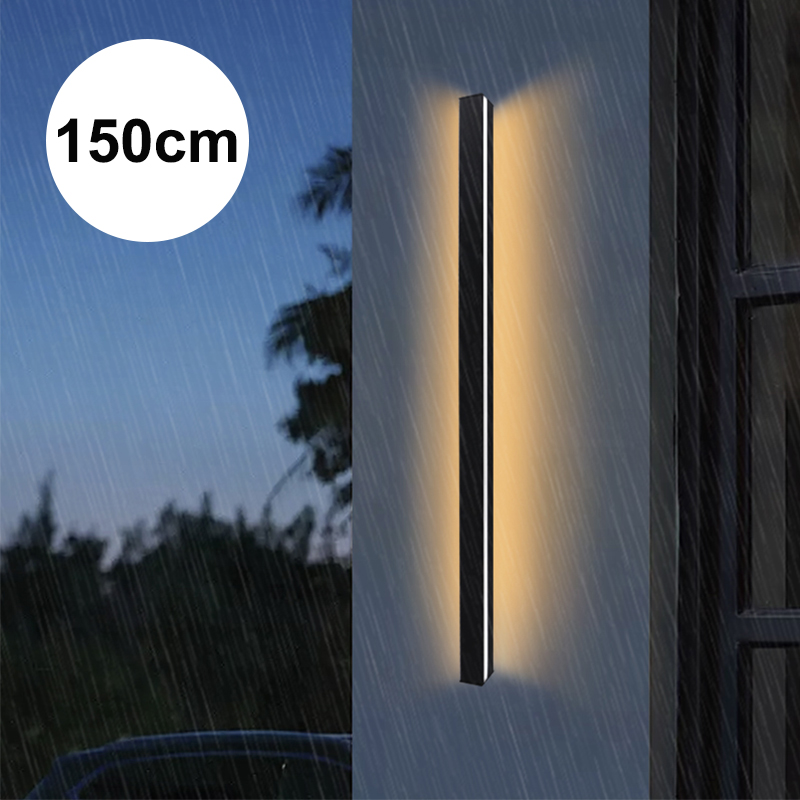 Lámparas de pared largas para exteriores, línea impermeable, luz minimalista, tira larga, decoración de jardín, fondo de Villa, luces de pared para jardín IP65