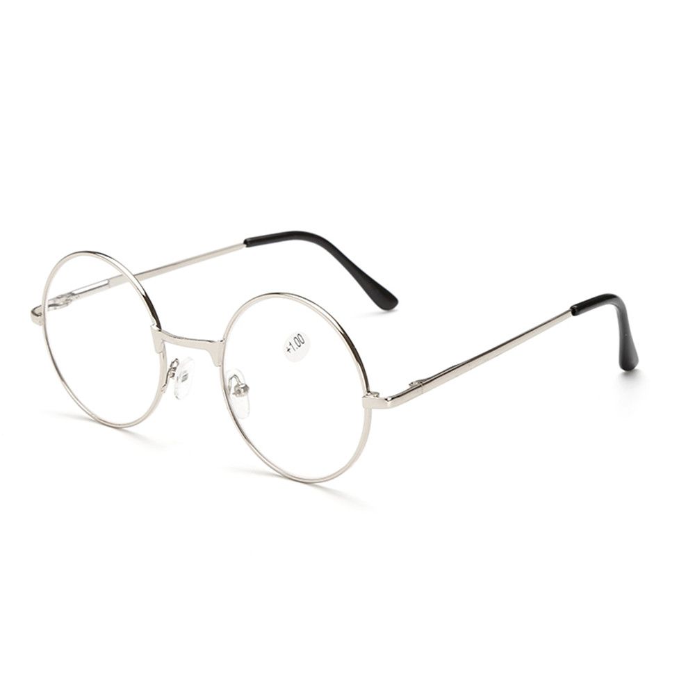 Gafas de lectura redondas de Metal con bisagra de resorte, lentes Retro Para presbicia, cuidado de la visión + 1,00 ~ + 4,0 dioptrías, montura de Metal: Rojo / +400