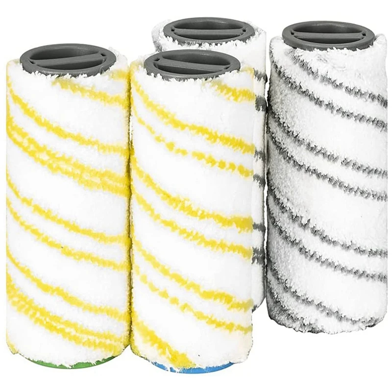 or Karcher FC3 FC3D FC5 FC7 Roller Brush Set Replacement Hand Household Floor Washable Wet Dry Vacuum Cleaner Accessories: light yellow