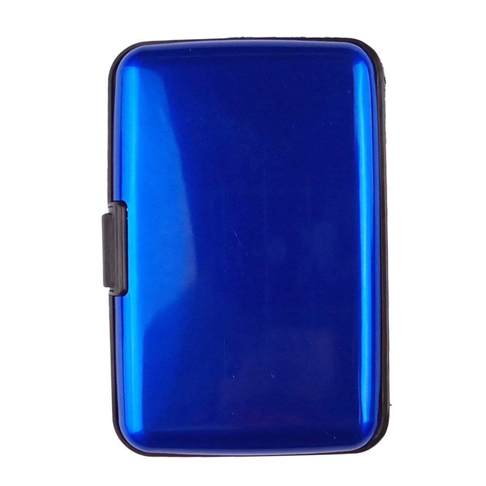 Business Card Case Houder Plastic Pocket Case Box Cover Credit Opbergtas Waterdichte Kaarthouder Portemonnee Voor Vrouwen Mannen: Blauw
