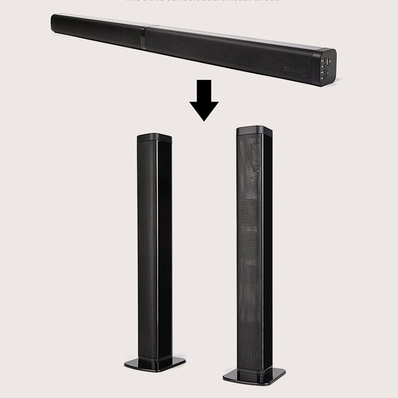 NJSJ 3D stereo surround sound 2.0 tower wireless soundbar speaker home theater like enjoyment