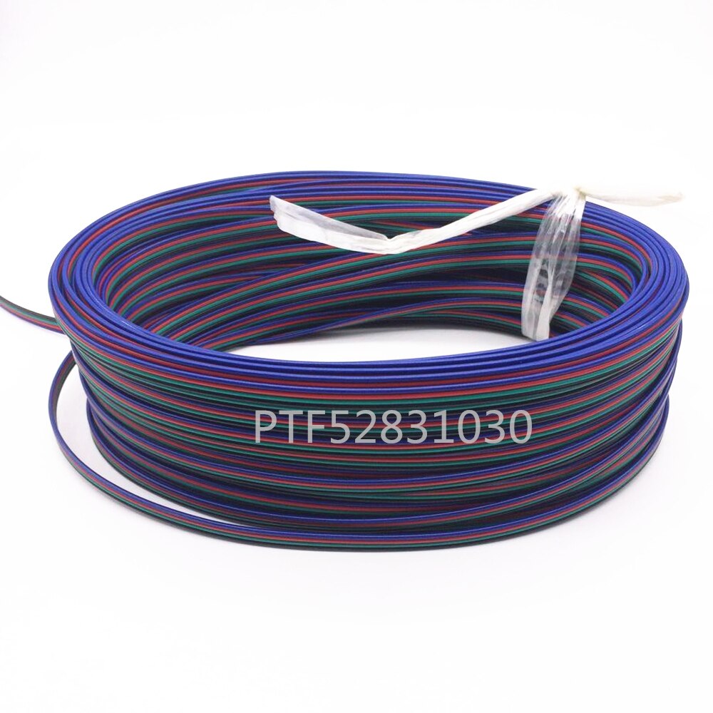 10m/lot RGB 4pin cable wire for LED RGB strip, 22AWG RGB 4 colors wire, 4pin Tinned copper extend wire