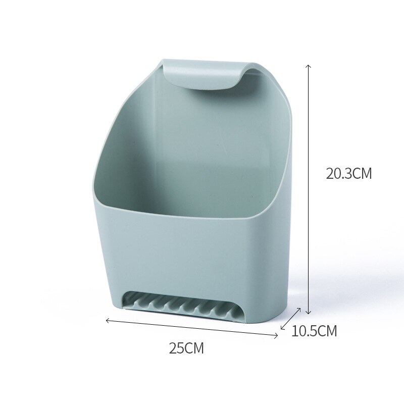 Multifunction Kitchen Bathroom Storage Rack Home Hanging Drain Storage Organizer Shower Shelf Bath Basket Toothbrush Storage Box: green