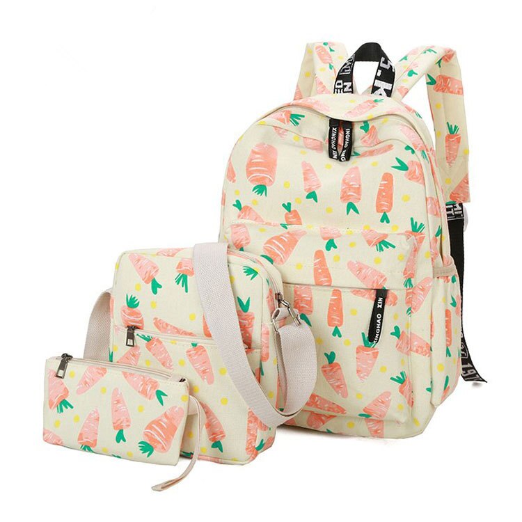 Schooltassen 3 sets/stuks orthopedische schooltassen rugzakken voor kinderen schooltas voor meisjes mochilas escolares infantis: Beige
