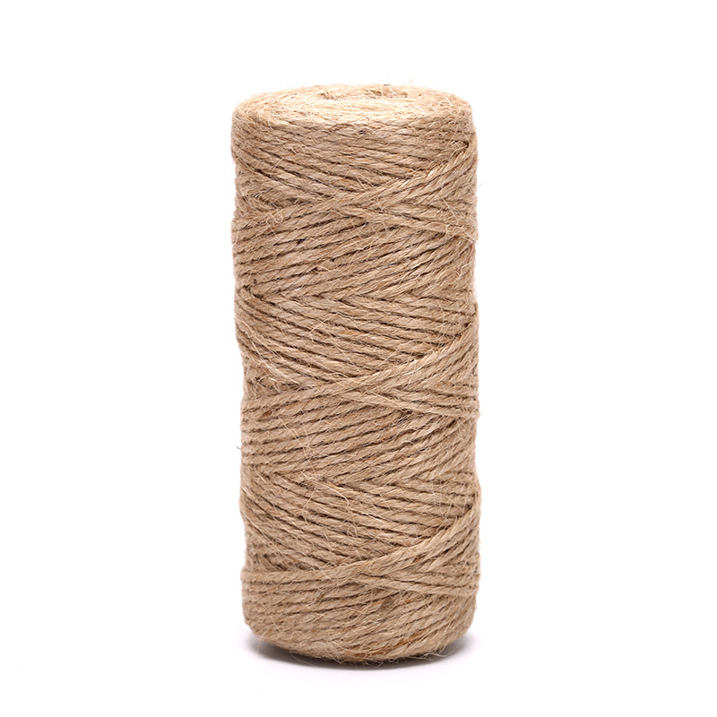 30m/80m/100m/300m håndlavede naturlige hamp hør snor snoet jute garn reb snor gør-det-selv håndværk dekoration på lager: Antik messing