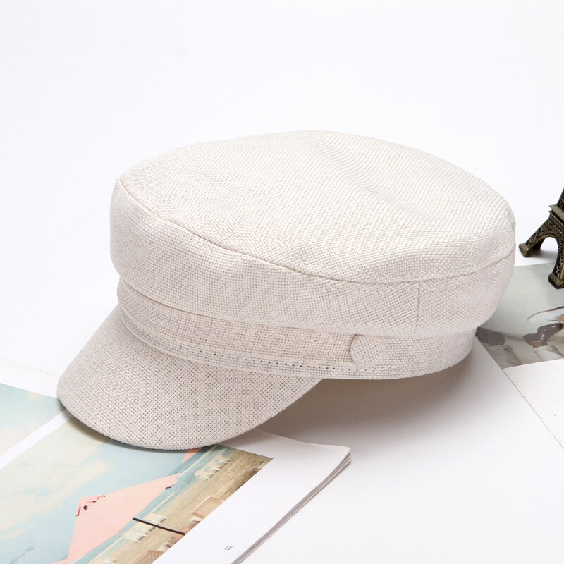 Mode Baret Hoeden Vrouwen Achthoekige Platte Cap Katoen Marine Hoeden Voor Vrouwen Stijlvolle Kunstenaar Schilder Newsboy Hoeden Leger Cap: 1