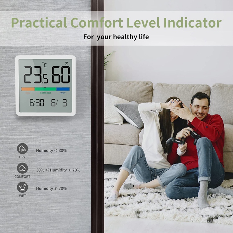 Digitale Thermo-Hygrometer, Draagbare Indoor Thermometer-Hygrometer Voor Kamer Climate Control, Room Air Monitoring