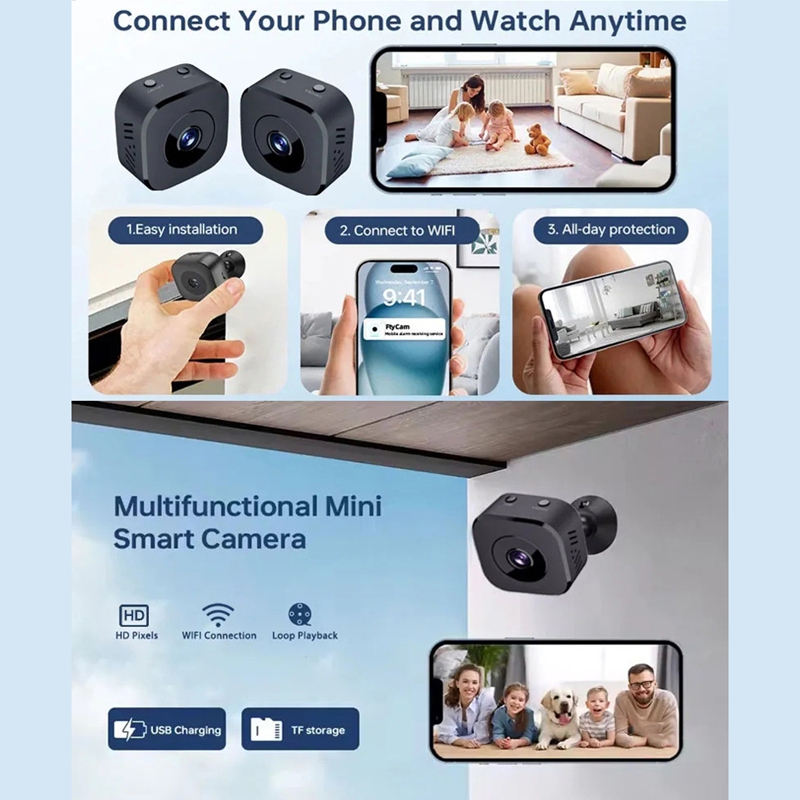 Xiaomi 2026 4K Mini cámara de seguridad de visión nocturna a todo Color Monitor WiFi de alta definición impermeable detección de movimiento vigilancia