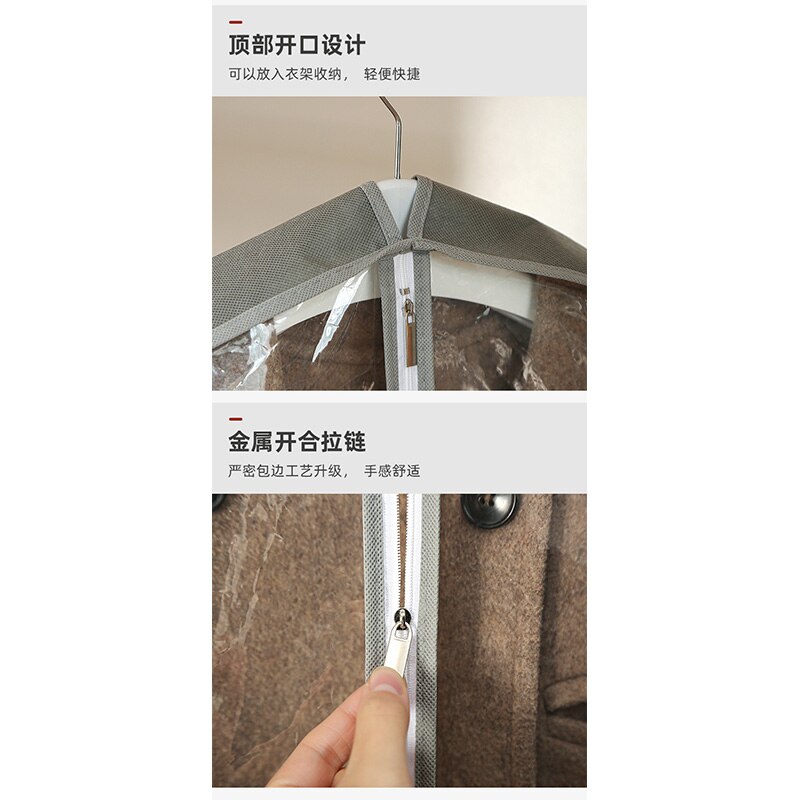 hängend Kleidungsstück Taschen Klar Anzug Beutel Leichte Staub-nachweisen Kleidung Abdeckung Taschen mit Voll Reißverschluss für Schrank Lagerung und reise
