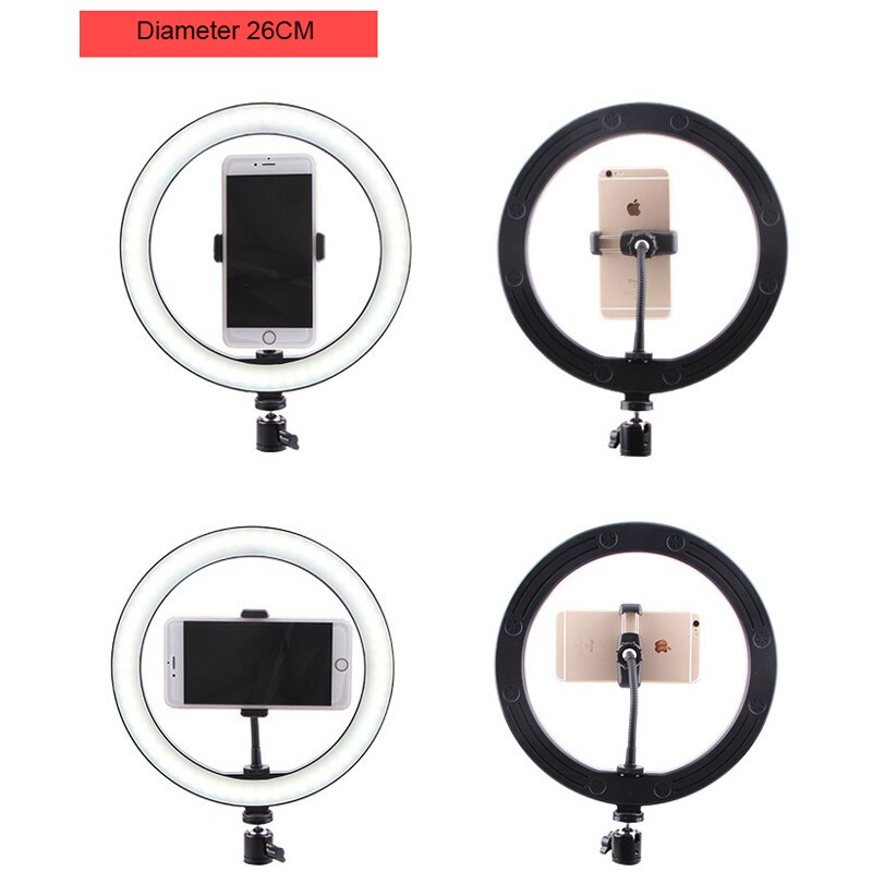 Carica USB da 10 pollici nuovo Selfie Ring Light Flash Led fotocamera telefono fotografia miglioramento della fotografia per Smartphone VK Video Makeup