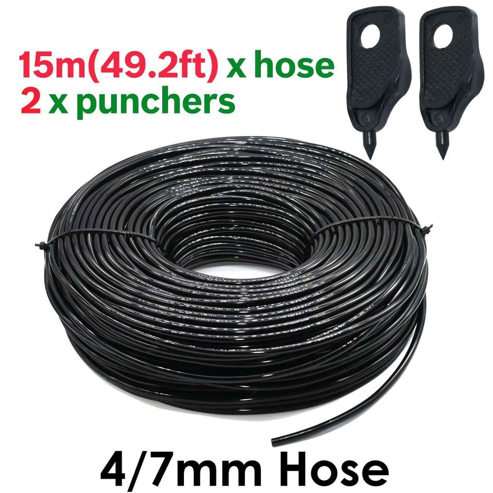 5M-35M Druppelsysteem Diy Automatische Watering Tuinslang 1/4 ''Micro Drip Bewatering Kits 4/7 Mm Verstelbare Drippers: KSL01-007-15M