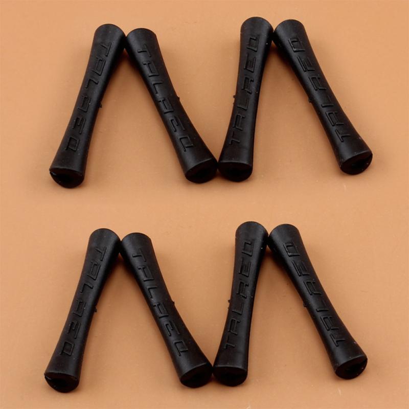 4 Stks/partij Bike Brake Draad Beschermhoes Rubber Pijp Shift Brake Line Cover Fiets Draad Eindkap Kabel Protector Cover: Black