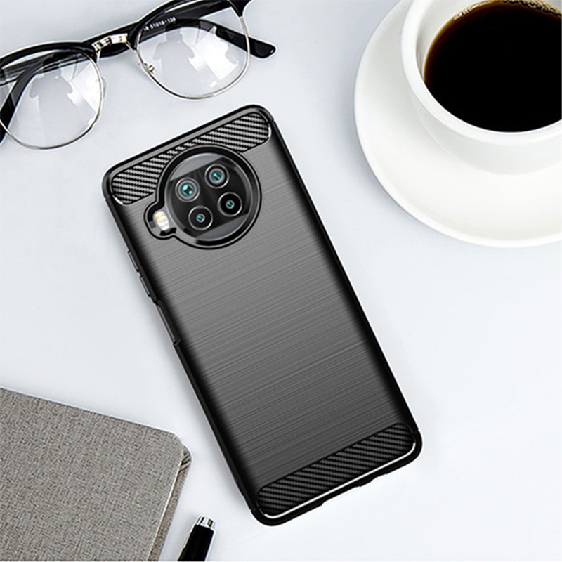 Para Xiaomi Mi 10T Lite 5G funda de silicona de fibra de carbono para Xiaomi 11T Pro 12 10T 10 11 Lite funda para Xiaomi Mi 10T Lite