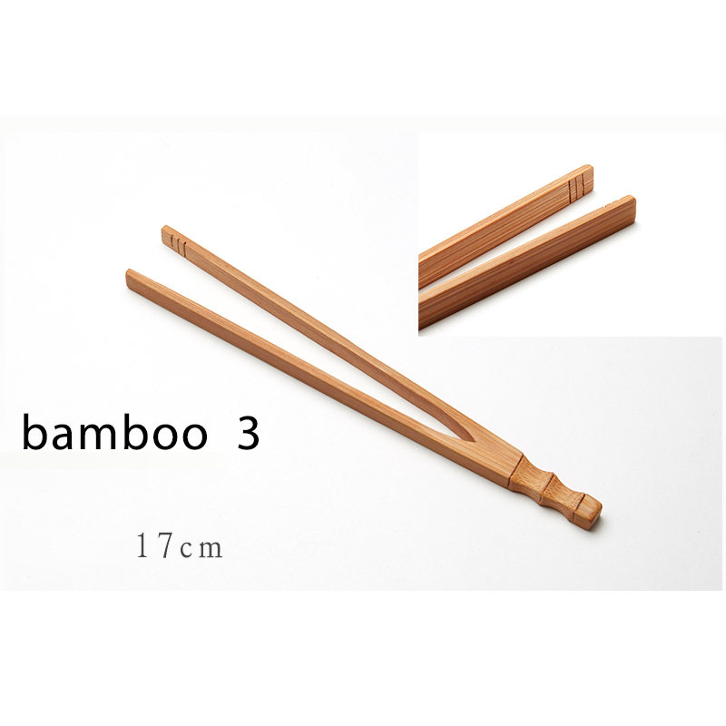 1Pcs Bamboo/Ebony Tea Clips Tea set wooden tweezers Anti-scalding tea clip for teacup: Bamboo-3