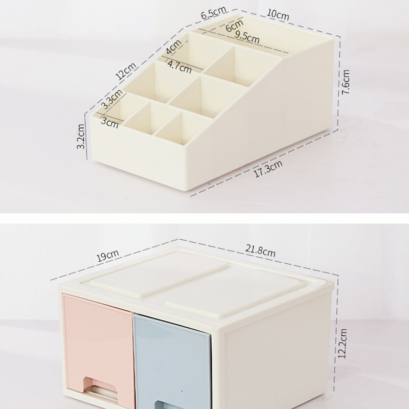 LCD Monitor Stand Holder Bracket with Office Drawer Storage Box Organizer for Desktop QJY99