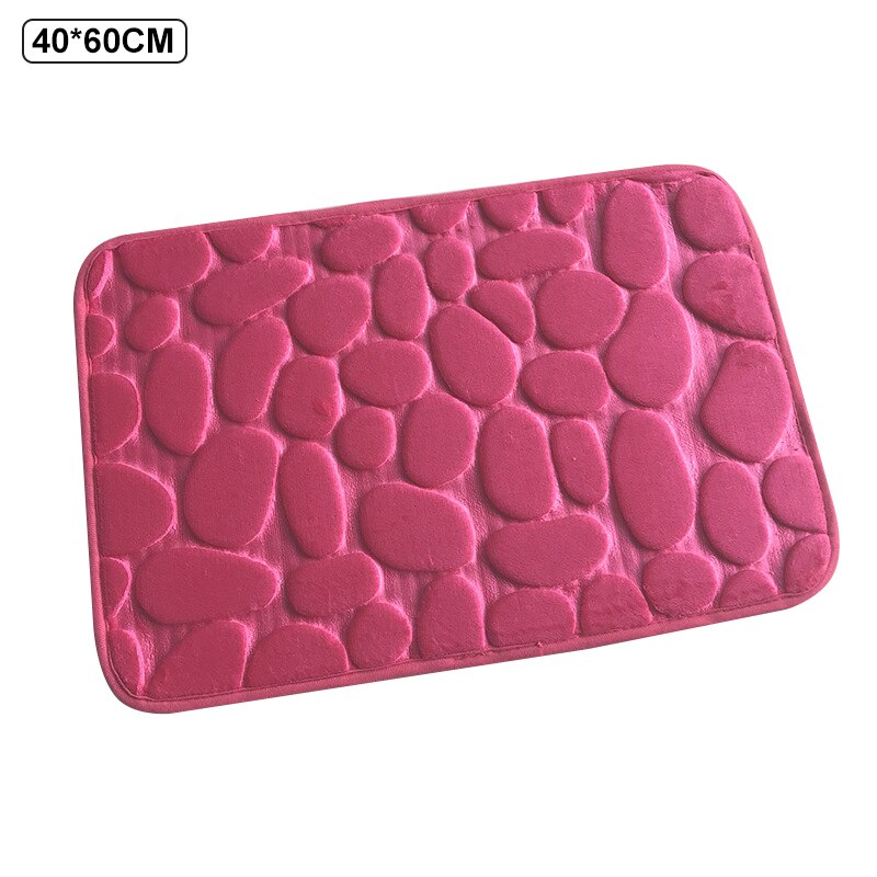 Geplaveide Reliëf Badkamer Badmat Antislip Tapijten In Wastafel Bad Side Vloerkleed Douche Deurmat Geheugen foam Pad: Rose Pink