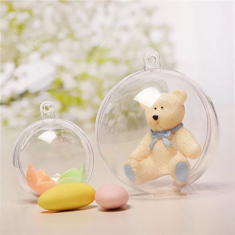 10pcs 4/5/6/7/8/10/12/14cm Acryl Bal clear Plastic Bal Bloem Behoud Container Bonbondoos Holle Bol Opknoping Decor