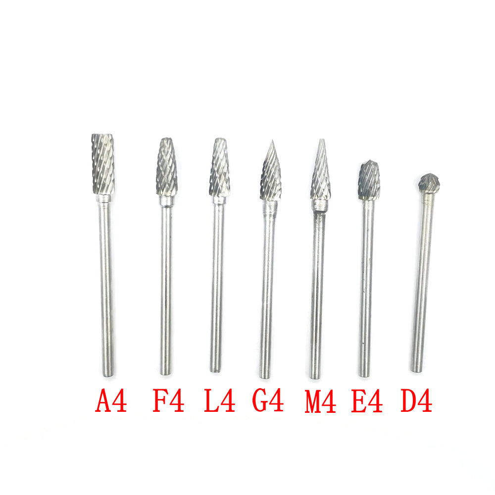 2.35mm Shank Tungsten Steel Carbide Bur Cutter Rotary Tool Burr Double Diamond Cut Rotary Dental Polishing Tools