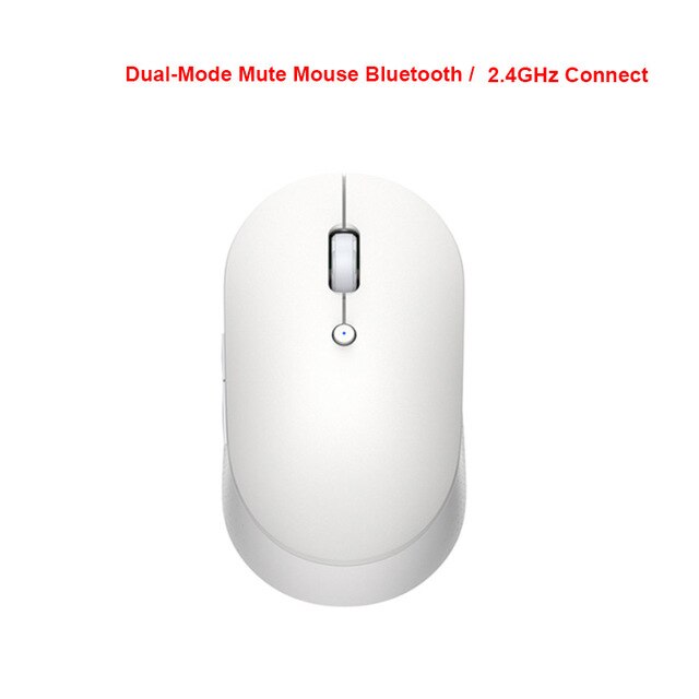 Originele Xiaomi Mi Draadloze Muis Draagbare Game Muizen 1000Dpi 2.4Ghz Wifi Link Optische Mute Muis Mini Muis Voor windows 7/8/10: Mute White