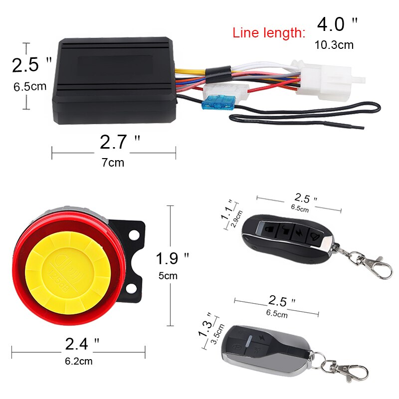 12v motorcykel scooter alarm system nøgle shell fjernbetjening 125db motorcykel anti-tyveri sikkerhed alarm beskyttelsessystem