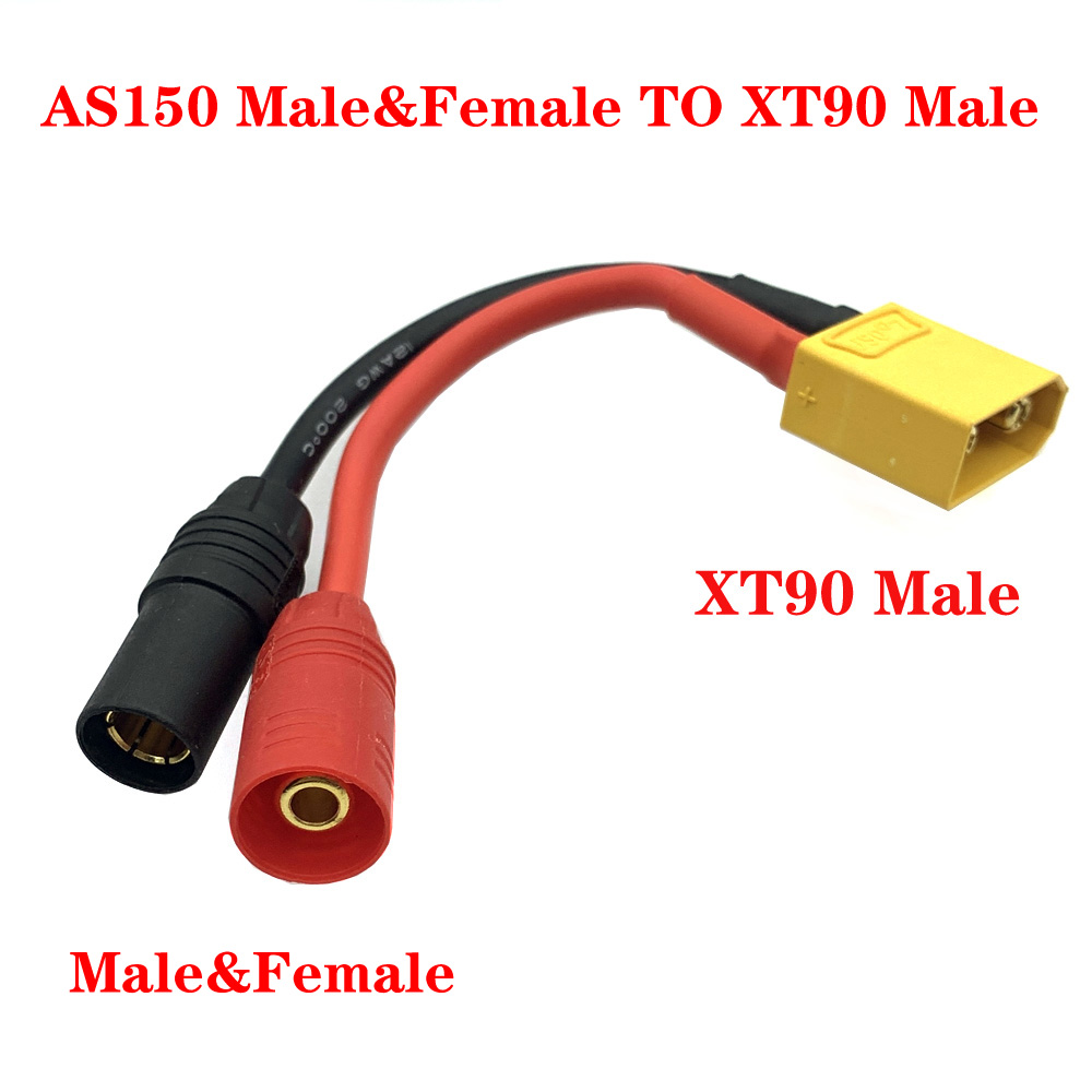 XT60 XT90 to AS150/XT150 Male/Female Plug Adapter Cable 12AWG Wire Silicon Wire Balanced charge Adjustment Conversion Connector: Lavender