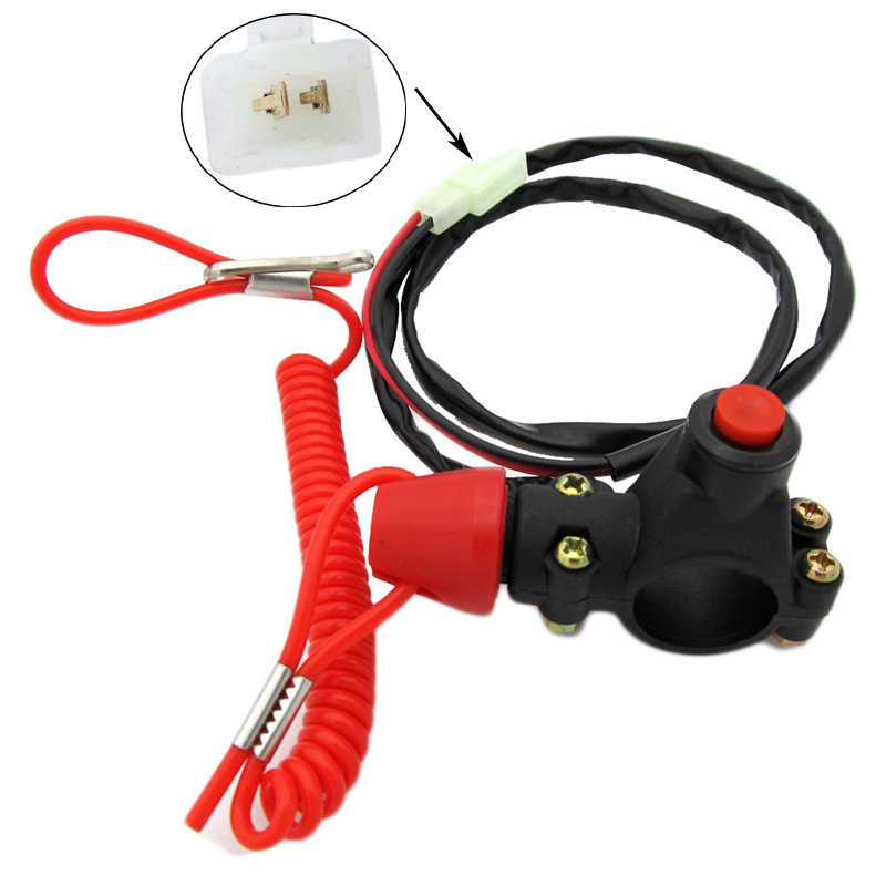 Emergency Kill Stop Engine Motor Switch Push Button Kill Stop Switch Safety Tether Cord Lanyard Kill Switch Boat ATV Motorcycle
