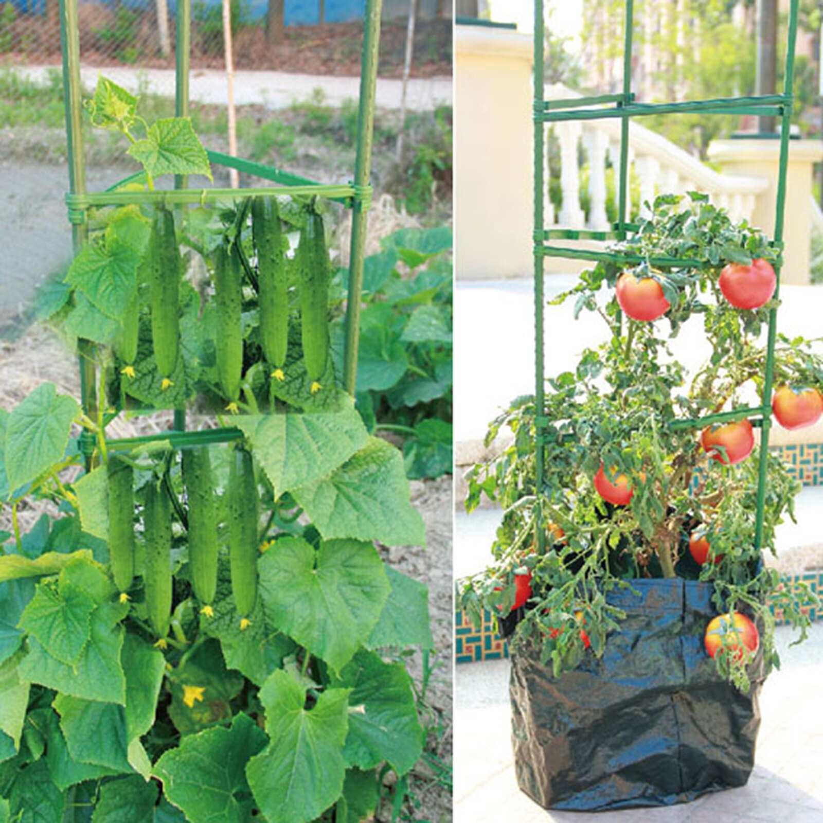 Connecteurs en treillis extensibles réutilisables pour jardin, 12 pièces, outils, Cages à tomates, bras, bielle réglable en plastique pour légumes