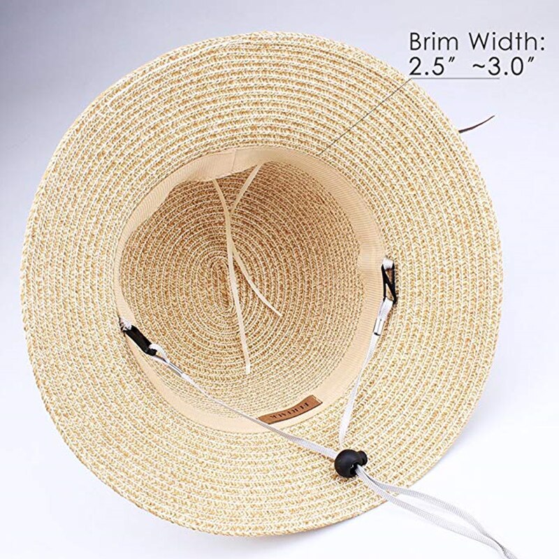 FURTALK Sun Hat for Women Summer Panama Hat Female UV Protection Floppy Beach Straw Hat Ladies Wide Brim Travel Sun Bucket Cap