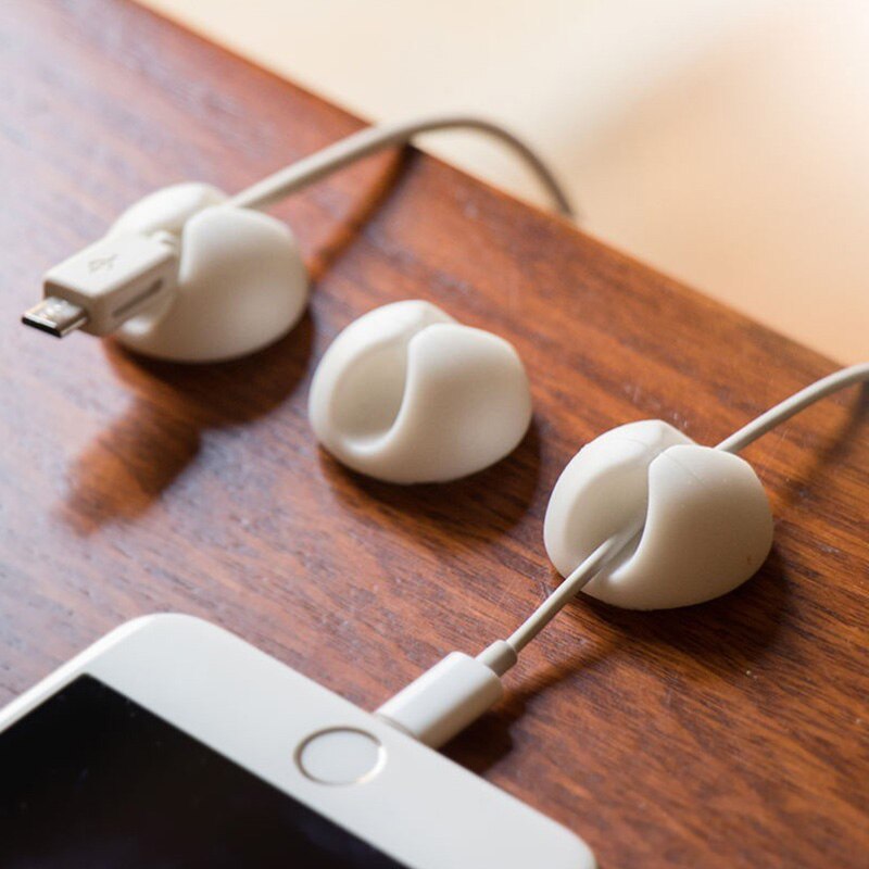 30Pcs Multipurpose Auto Desk Desktop Muur Retainer Ronde Usb Draad Koord Kabel Houder Klemmen Collatie Beheer Clip Organizer