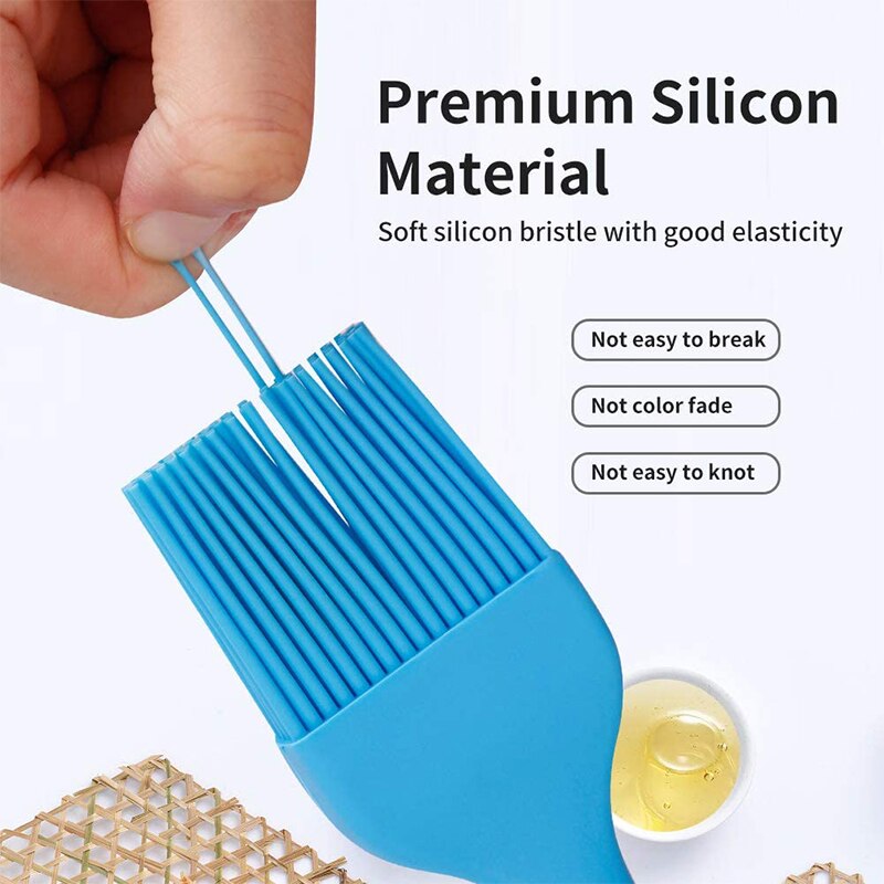 Basting Brush Silicone Pastry Baking Brush BBQ Sauce Marinade Meat Glazing Oil Brush Heat Resistant Kitchen Cooking Tools