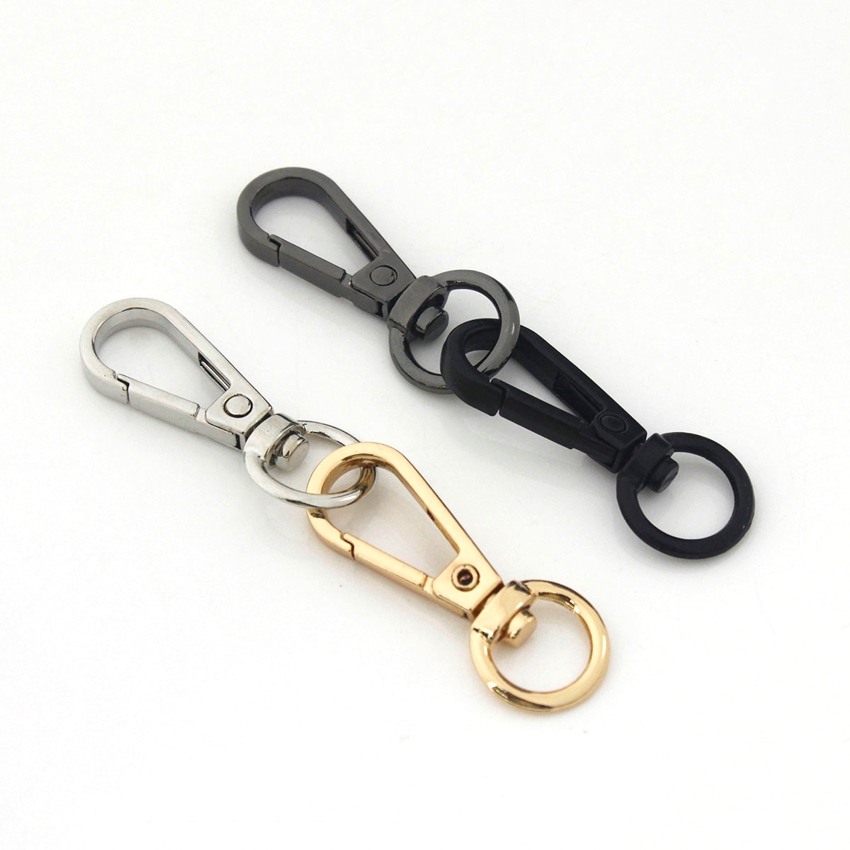 1Pcs Metal Swivel O-Ring Oog Karabijnhaak Trigger Sluitingen Clips Voor Diy Leather Craft Tas Riem Riem singels Sleutelhanger 42Mm