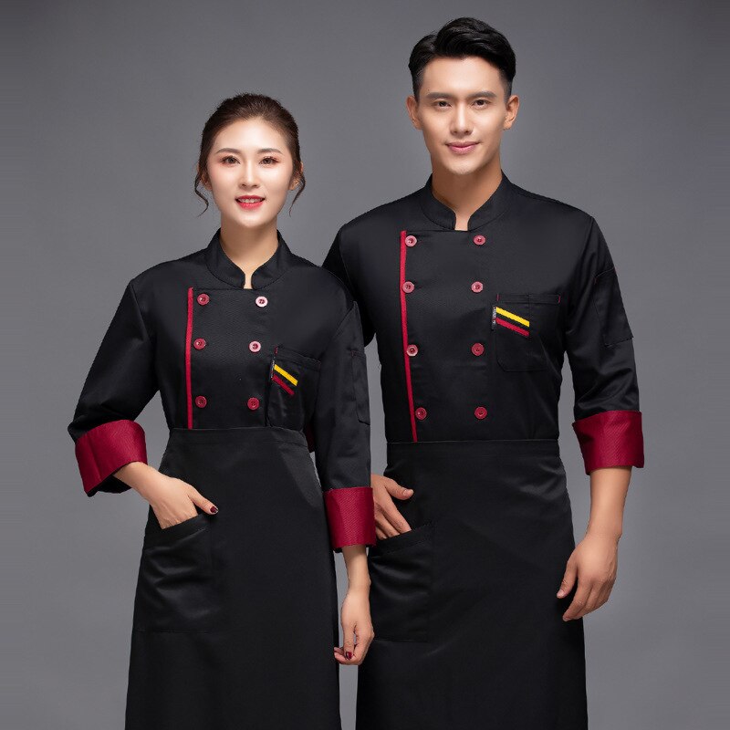 Restaurant Clothes Chef Uniform After Men Long Sleeve Qiu Dong Hotel Catering Chef's Kitchen Clothing