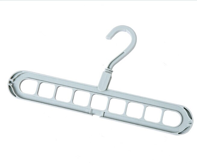 Clothes hanger closet organizer Space Saving Hanger Multi-port clothing rack Plastic Scarf cabide Storage hangers for clothes: Sky Blue