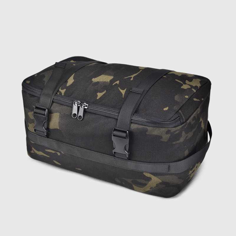 Bolsa de armazenamento de sapatos táticos, organizador de acampamento, caminhadas ao ar livre, sacos de piquenique, fogão, pacote de transporte, portátil, bolsa de montagem de classificação: Cinza escuro