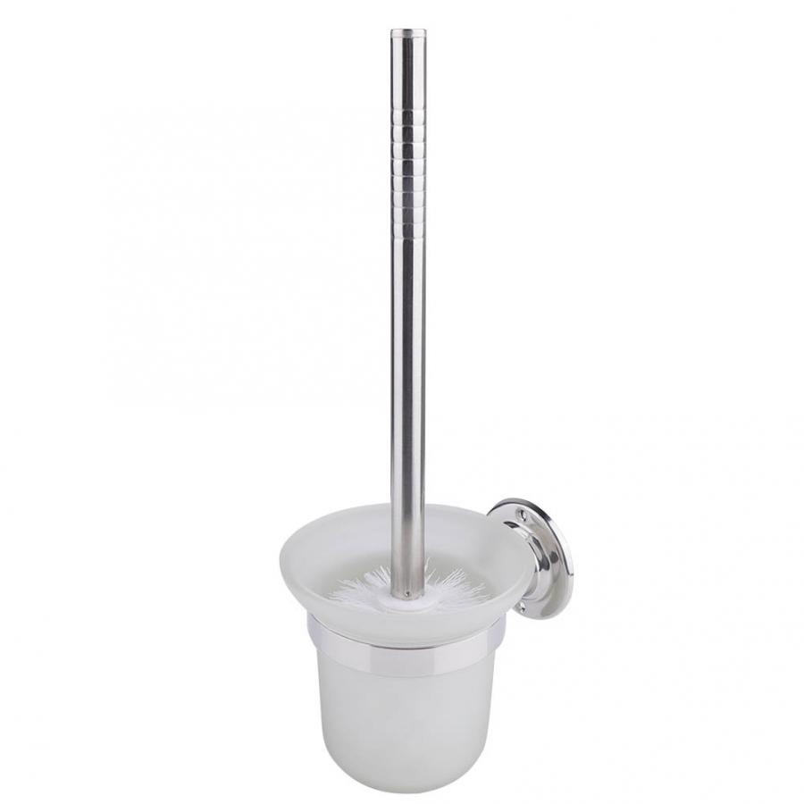 Stainless Steel Toilet Brush with Base Wall-mounted Toilet Cleaning Brush toilet brush set Bathroom Supplies