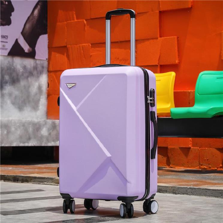 Maleta de avión de 20 pulgadas unisex, Maleta de viaje a la cuadrada, caja de ordenador: purple