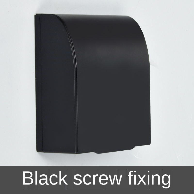 Double Socket Waterproof Box Bathroom Toilet Two Position Switch Protective Cover Safety Anti Mistouch Switch Plate Covers Paste: black
