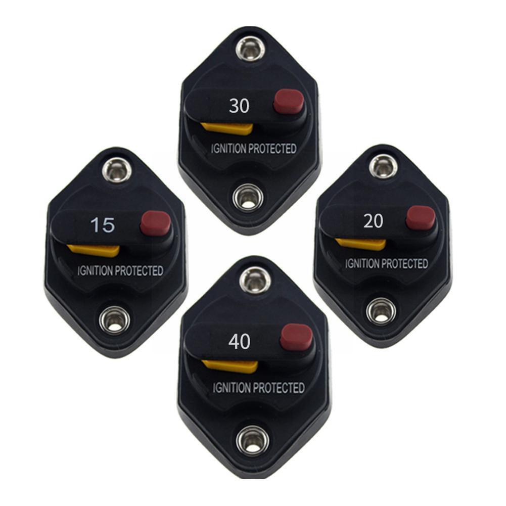 12v-32v 10a/15a/20a/30a/40a/50a Circuit Breaker Reset Fuse Inverter Manual Button With F1665 Y4g1